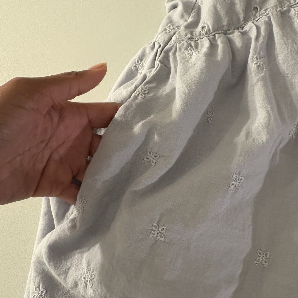 Universal Thread Light Gray Eyelet Mini Dress Wit… - image 8